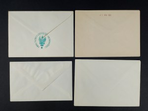 Set of 4 envelopes with stamps in other colors, John Paul II, Union of Modern Humanism
