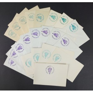 Set of envelopes and paper (21 pcs.), Union of Modern Humanism, various shades