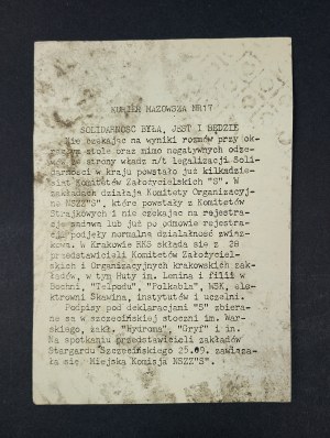 Leaflet print, Mazovia Courier No. 17