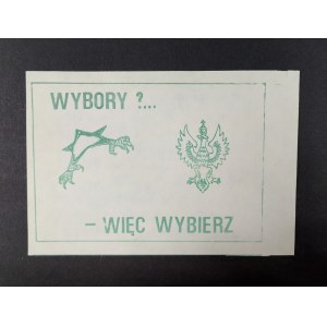 Druk ulotny, Agitka, Wybory, wrona