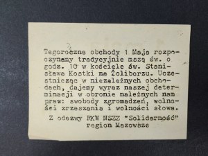 Leaflet print, Solidarity with Afghanistan 1. V. 1986