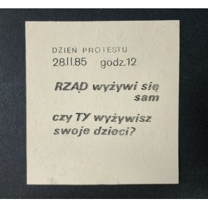 Druk ulotny, Protest 28.II.85
