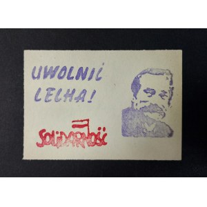 Druk ulotny, Wałęsa, Uwolnić Lecha!