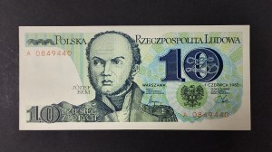 Banknote 10 gold 1982, skona crow, UNC, A 08494440