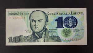 Banknote 10 gold 1982, the crow shall not beat us, UNC, A 2224334