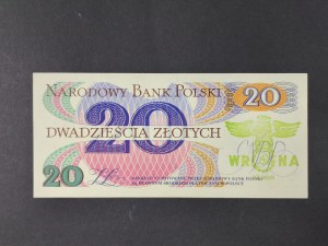 Banknote 20 gold 1982, skona crow, UNC, B 4245731