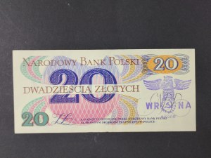 Banknote 20 gold 1982, skona crow, UNC, B 8663704