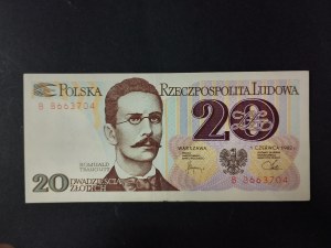 Banknote 20 gold 1982, skona crow, UNC, B 8663704