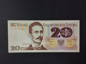 Banknote 20 zloty 1982, together to socialism, C 8789267