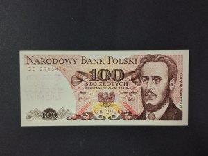 Banknote 100 zloty 1979, together to socialism, GB 2906416