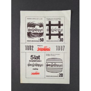 Bloczek znaczków, Radio Solidarność, 1982 1987