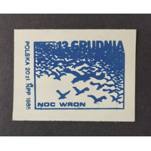 Znaczek 13 Grudnia Noc Wron, NPP, 1985