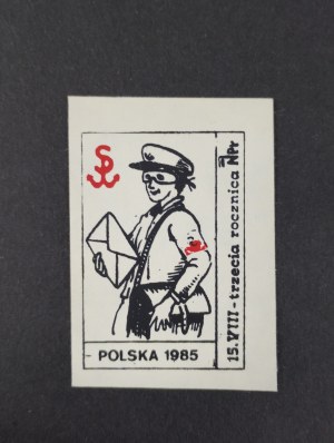 Stamp, 15.VIII - third anniversary of NPP, 1985