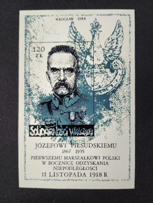 Stamp, To Marshal Józef Piłsudski on the anniversary of regaining independence, Wrocław 1984
