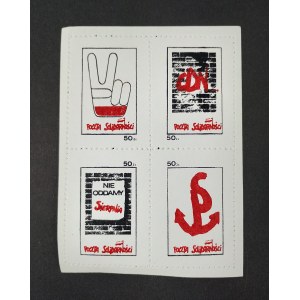 Bloczek 4 znaczków, Solidarność