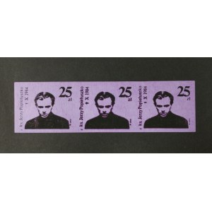 Bloczek 3 znaczków, Ks. Jerzy Popiełuszko, 1984