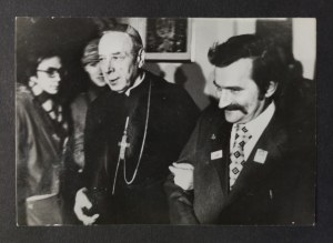 Photo by Lech Walesa and Cardinal S. Wyszynski