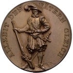 Switzerland - Aargau - Copper Medal 1896 - Aarau, Jubilee Shooting of the Aarau Shooting Society - Switzerland, Swiss Shooting Medal