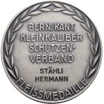 Switzerland - Bern - silver-plated bronze medal n.d. - Bernese Cantonal Smallbore Shooting Association, Fleissmedaille - Switzerland, Swiss Shooting Medal