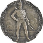 Switzerland - Thurgau - Silver medal 1922 - Kreuzlingen, Thurgau Cantonal Shooting Festival - NGC MS 65 - Switzerland, Swiss Shooting Medal