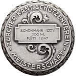 Switzerland - Zurich - Silver medal 1947 - Rüti, Züricher Kantonal-Schützenverein, Meisterschaft - Switzerland, Swiss Shooting Medal