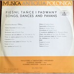 Musica Antiqua Polonica - Pieśni, tańce i padwany