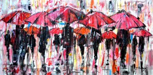 Piotr Piskorz, City of red umbrellas