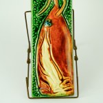 DUTKA Leszek - Plakieta ceramiczna - Dama w sukni - Kraków lata 60.