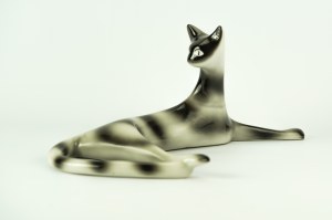 NARUSZEWICZ Mieczyslaw - ZPS Ćmielów - Lying cat - 1960s.