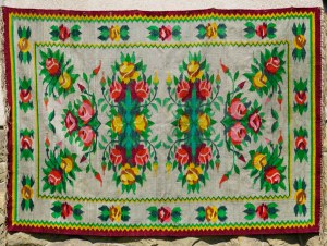 Art Deco Kilim - Roses - 1930s.