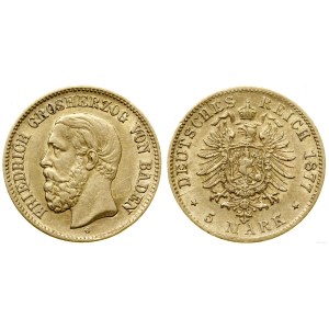 Niemcy, 5 marek, 1877 G, Karlsruhe