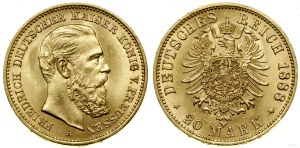 Germany, 20 marks, 1888 A, Berlin