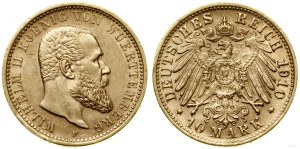 Germany, 10 marks, 1910 F, Stuttgart