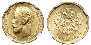 Russia, 5 rubles, 1899 ФЗ, St. Petersburg