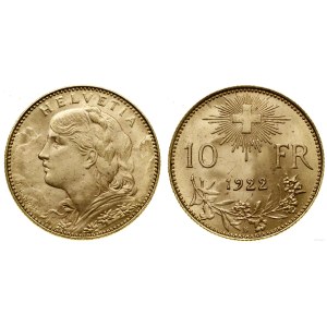 Szwajcaria, 10 franków, 1922 B, Berno