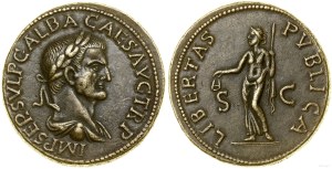 imitations of Roman coins, sestertia - made probably in the 19th century, a later imitation of a coin from the time of Emperor Galba (68-69 ne)