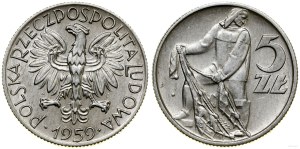 Poland, 5 zloty, 1959, Warsaw