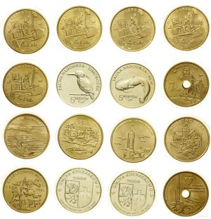 Poland, set of 13 local coins, 2008, Warsaw