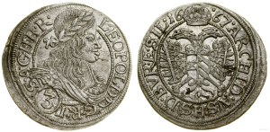 Silesia, 3 krajcars, 1667 SHS, Wrocław