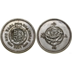 Chiny, tael srebrny, 1867, Hong Kong