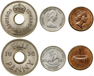 Fiji, set of 3 coins