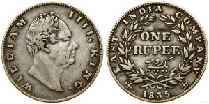 India, 1 rupee, 1835, Calcutta