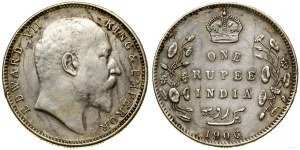 India, rupee, 1906, Calcutta