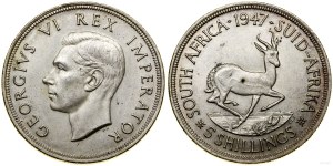 South Africa, 5 shillings, 1947, Pretoria