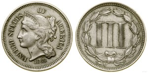 United States of America (USA), 3 cents, 1868, Philadelphia
