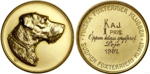 Finland, medal of the Finnish Fox Terrier Club, 1907.