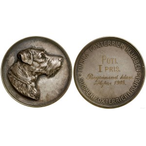 Finlandia, medal Fińskiego Klubu Fox Terriera, 1908