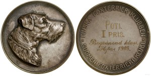 Finland, medal of the Finnish Fox Terrier Club, 1908.