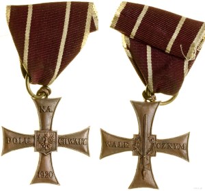 Poland, Cross of Valor 1920 with hardware, circa 1977, Warsaw.