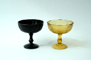 Pair of glass goblets - Medallions - HSG Ząbkowice